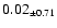 $ 0.02 _{\pm 0.71 }$