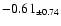 $ -0.61 _{\pm 0.74 }$