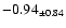 $ -0.94 _{\pm 0.84 }$