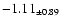 $ -1.11 _{\pm 0.89 }$