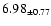 $ 6.98 _{\pm 0.77 }$