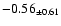 $ -0.56 _{\pm 0.61 }$