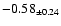 $ -0.58 _{\pm 0.24 }$