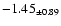 $ -1.45 _{\pm 0.89 }$