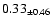 $ 0.33 _{\pm 0.46 }$