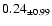 $ 0.24 _{\pm 0.99 }$