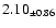 $ 2.10 _{\pm 0.86 }$