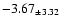 $ -3.67 _{\pm 3.32 }$