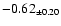 $ -0.62 _{\pm 0.20 }$