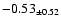 $ -0.53 _{\pm 0.52 }$