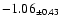 $ -1.06 _{\pm 0.43 }$