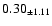 $ 0.30 _{\pm 1.11 }$