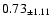 $ 0.73 _{\pm 1.11 }$