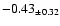 $ -0.43 _{\pm 0.32 }$