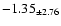 $ -1.35 _{\pm 2.76 }$
