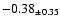 $ -0.38 _{\pm 0.35 }$