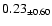 $ 0.23 _{\pm 0.60 }$