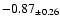 $ -0.87 _{\pm 0.26 }$
