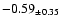 $ -0.59 _{\pm 0.35 }$