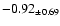 $ -0.92 _{\pm 0.69 }$