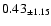 $ 0.43 _{\pm 1.15 }$