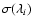 $\sigma(\lambda_i)$
