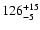 $\rm 126_{-5}^{+15}$