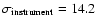 $\sigma_{\rm instrument}=14.2$