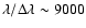 $\lambda/\Delta\lambda \sim9000$