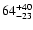 $\rm 64^{+40}_{-23}$