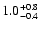 $\rm 1.0^{+0.8}_{-0.4}$