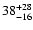 $\rm 38^{+28}_{-16}$