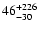 $\rm 46^{+226}_{-30}$