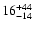 $\rm 16^{+44}_{-14}$