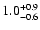 $\rm 1.0^{+0.9}_{-0.6}$