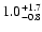 $\rm 1.0^{+1.7}_{-0.8}$
