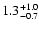 $\rm 1.3^{+1.0}_{-0.7}$