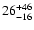 $\rm 26^{+46}_{-16}$