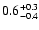 $\rm0.6^{+0.3}_{-0.4}$