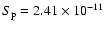 $S_{\rm p}=2.41\times 10^{-11}$