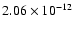 $2.06\times 10^{-12}$