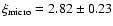 $\xi_{\rm micro} = 2.82 \pm 0.23$
