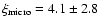 $\xi_{\rm micro} = 4.1 \pm 2.8$