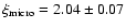 $\xi_{\rm micro} = 2.04 \pm 0.07$