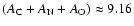 $(A_{\rm C} + A_{\rm N} + A_{\rm O}) \approx 9.16 $