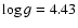 $\log g = 4.43$