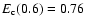 $E_{\rm c}(0.6)=0.76$
