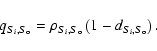 \begin{displaymath}q_{S_{i},S_{\rm o}}=\rho_{S_{i},S_{\rm o}}\left(1-d_{S_{i},S_{\rm o}}\right).
\end{displaymath}