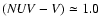 $({\it NUV-V})\simeq 1.0$