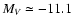 $M_V\simeq -11.1$